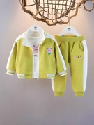 女童秋装套装2023洋气卫衣婴，儿童装春秋季小童女宝宝运动时髦