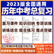 2024年中考复习资料语文数学英语物理化学生物历史地理道德与法治政治人教版初三九年级总复习一轮二轮练习专题分类专项习题电子版