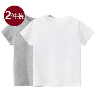 日本良品童装男女童短袖T恤儿童夏中小童纯色打底基本款无印上衣