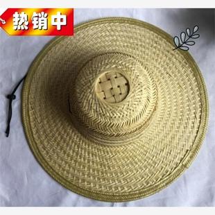 男士钓鱼草帽，大沿竹编遮阳帽男女，采茶务农太阳帽古镇装饰帽子