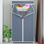 简易布衣橱(布衣橱)加固加厚钢架，单人布衣柜(布衣柜)小号，韩式组装折叠布柜帆布衣柜