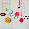 幼儿园吊饰教室走廊店铺装饰布置体育运动风足球篮球创意空中挂饰