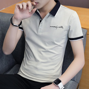 夏季短袖t恤男士韩版潮流男装，polo衫潮流翻领半袖学生上衣服衬衫