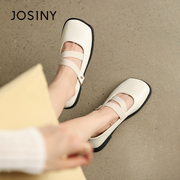 Josiny/卓诗尼平底单鞋2023秋季韩版复古学院风玛丽珍鞋女鞋