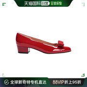香港直邮SALVATORE FERRAGAMO 女士红色漆皮VARA芭蕾舞鞋 0591947