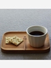 良元静品 北欧风无漆榉木早餐咖啡小托盘 日式实木长方形点心茶托