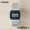 卡西欧CASIO A158WA-1 复古方块七年电力带闹钟秒表防水电子手表