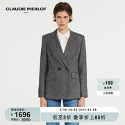 CLAUDIE PIERLOT Outlet女装气质通勤灰色西装外套西服CFPVE00327