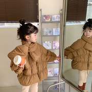 女童羽绒服2023儿童设计感加厚冬装外套女宝宝韩版洋气冬季童装潮