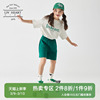 日本livheart儿童字母印花t恤套装，女大童短袖，上衣短裤运动两件套