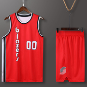开拓者安东尼球衣甜瓜城市，版篮球服定制diy印号球衣全身定制logo