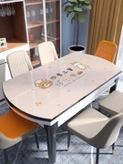 椭圆形餐桌垫PVC软玻璃桌布免洗防油防水隔热防烫桌面耐高温垫子