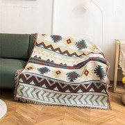 北欧ins民族风复古毯露营野餐拍照休闲毯 沙发盖毯文艺挂毯线毯子