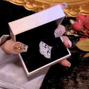 花扇仿珍珠戒指女简约精致优雅设计高级感开口指环扇形手饰不掉色