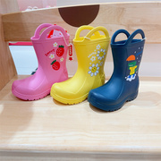 OZKIZ韩国童装24春1儿童糖果色卡通便携雨靴雨鞋R07B