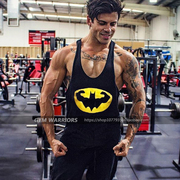 健身肌肉男宽松透气纯棉锻炼健美背心训练工字运动无袖蝙蝠侠吊带