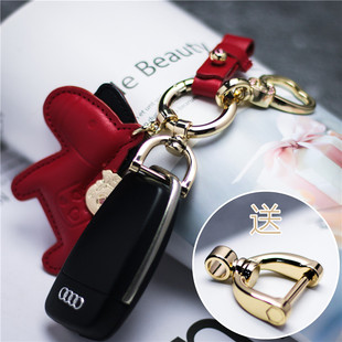 米勒斯真皮汽车钥匙扣创意礼物马钥匙(马钥匙，)挂件网红包挂件男女车匙钥扣