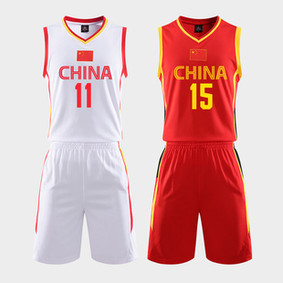 中国队篮球服套装男篮球衣国家队训练比赛队服运动背心球服