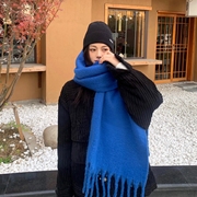 韩版学生纯色2022女士，加厚大秋冬季冬天围巾，围脖披肩白百搭
