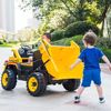 双人座儿童车电动四轮宝宝玩具汽车可坐人婴儿小孩工程越野翻斗车