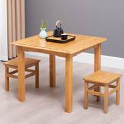家用餐桌小方桌实木，小户型正方形吃饭桌子，学习写字楠竹饭桌经济型