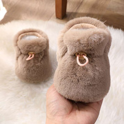 到612个月男女宝宝软底学步脚套新生婴儿鞋子秋冬季加绒加厚棉鞋
