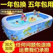 knn充气泵游泳池儿庭家童用成人，超大家小孩戏，水池加厚宝游泳桶洗