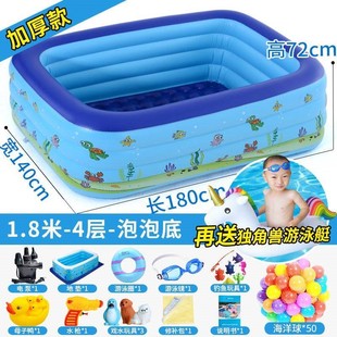 。儿童充气游泳池家用加厚婴儿洗澡桶宝宝超大家庭大人室内小孩水