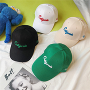 韩国帽子女夏天时尚，ins绿色棒球帽韩版潮男米色鸭舌帽百搭学生帽