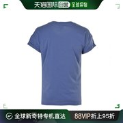 香港直邮Emporio Armani阿玛尼女士纯棉圆领T恤天蓝色短袖透气