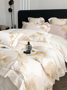 轻奢美式刺绣床上四件套纯棉全棉，高级感1.8米双人床品长绒棉100支