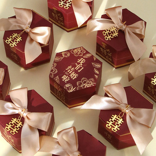 喜糖盒结婚专用糖盒2024礼盒空盒婚礼喜糖盒子包装盒喜糖袋子