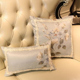 欧式沙发抱枕靠垫客厅家用高档奢华美式蕾丝床头大靠垫套腰枕含芯
