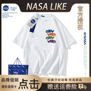 NASA联名亲子装夏季一家三四口儿童短袖T恤半袖圆领男女童上衣潮t