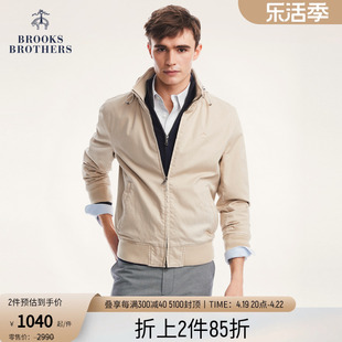 Brooks Brothers/布克兄弟男士春款棉质立领拉链夹克休闲外套