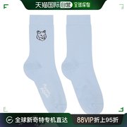 香港直邮潮奢 MAISON KITSUNE 女士蓝色 Bold Fox Head 中筒袜