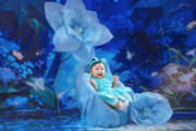 23年主题拍摄摄影道具宝宝服装拍摄道具主题“蓝花精灵之夜“