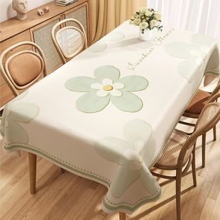 桌布轻奢高级感免洗防油防水茶几布长方形，餐桌布pvc台布桌垫盖布
