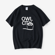 owlcity猫头鹰之城t恤短袖圆领夏季男女，情侣装上衣宽松半袖衣服