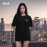 MLB情侣T恤男2024夏季NY短袖透气运动服大码半袖宽松女装