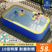 充气游泳池儿童家用加厚宝宝，婴儿大型洗澡水池小孩，家庭大人戏水池