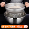 不锈钢沥水篮厨房家用米盆洗米筛洗菜篮子加厚漏盆密孔多用篮
