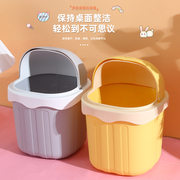 桌面垃圾桶创意，带盖办公室家用卧室客厅厨房垃圾筒，卫生桶桌上纸篓