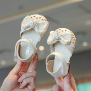 2024夏季女童公主鞋包头软底宝宝凉鞋，1一3岁婴儿防滑学步鞋子