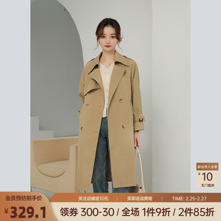 小个子风衣外套女春秋2024韩系高级感超好看中长款英伦风大衣