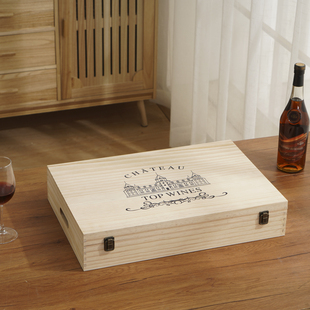 红酒包装盒6只葡萄酒木箱高档礼盒油漆木，盒木质红酒盒子工厂直发