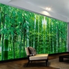 田园风景竹子壁画荷花家用墙布5d电视背景墙纸中式8d立体山水壁纸