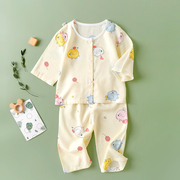 夏季男女宝宝棉绸开衫，套装睡衣婴儿夏装人造棉，儿童绵绸居家空调服