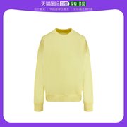 香港直发JIL SANDER 女士黄色棉质LOGO刺绣圆领卫衣 JPPU707516 W