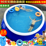 婴幼儿加a厚充气游泳池家用户外折叠超大号小孩戏水池自动过滤泳